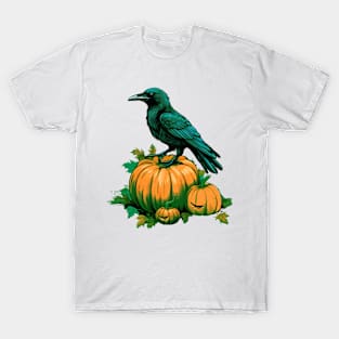 Spooky Fall Raven T-Shirt